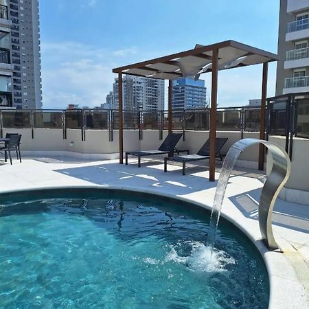 شقة Lindo Flat No Edificio Cosmopolitan, Com Garagem E Piscina سانتوس المظهر الخارجي الصورة